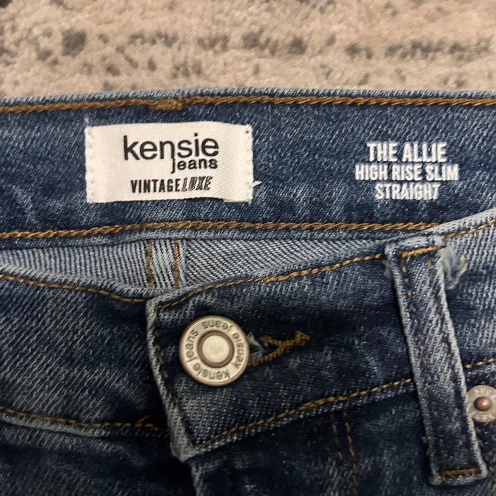 High rise straight leg jeans